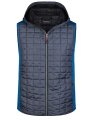 Heren Bodywarmer Daiber Knitted Hybrid Royal Blue-Anthracite